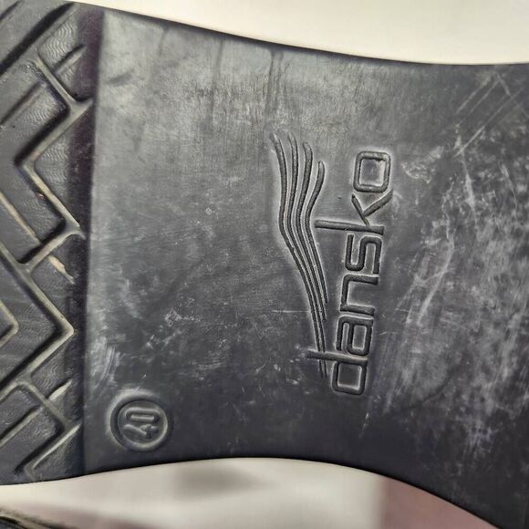 Dansko Womens Dark Red Crackle Design Professional Clog Comfort Shoes Size 40 - Picture 10 of 10